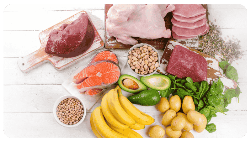 Natürliche Quellen von Vitamin B6 für Gehirn und Immunsystem.